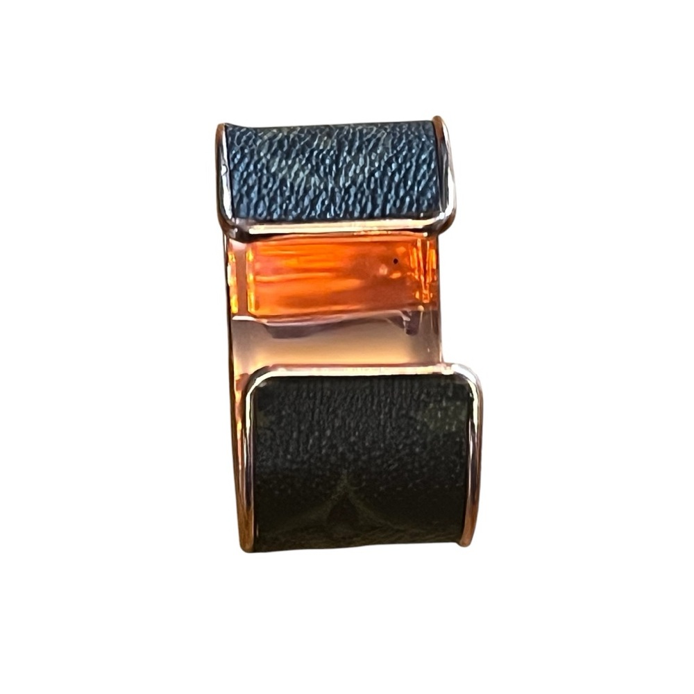 Louis Vuitton Monogram Authentic Leather on a RoseGold Cuff - Picture 5 of 5